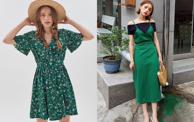 Bí quyết diện trang phục tông màu xanh lá hot trend đẹp và chất như fashionista
