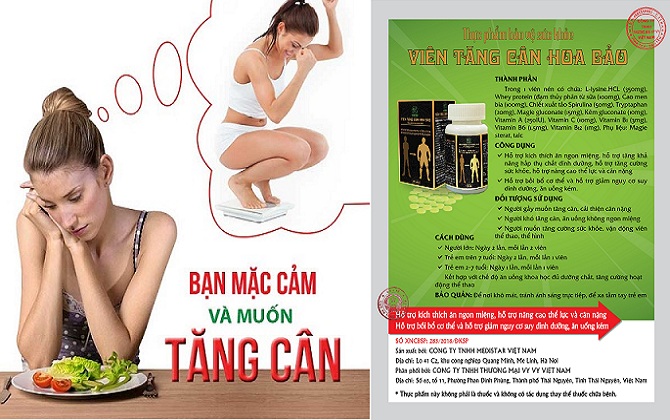 TPCN Viên Tăng Cân Hoa Bảo – Bí kíp tăng cân “siêu hiệu quả” cho người gầy