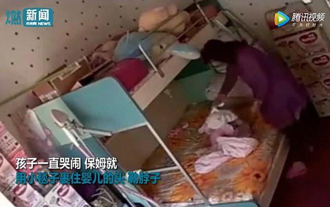 Nín thở xem cảnh giúp việc đánh đập, dùng chăn bịt đầu bé 7 tháng dù được trả 12 triệu/tháng