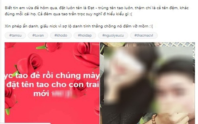 Mất ngủ vì bạn gái cũ cưới giám đốc đặt tên con giống hệt mình