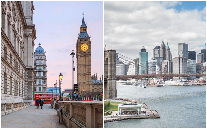 Xem ngay những so sánh giữa London và New York để quyết định nên đến thành phố nào trước tiên