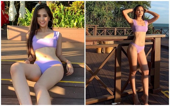 Trần Tiểu Vy diện bikini khoe đường cong bốc lửa không hề thua chị kém em tại Miss World 2018