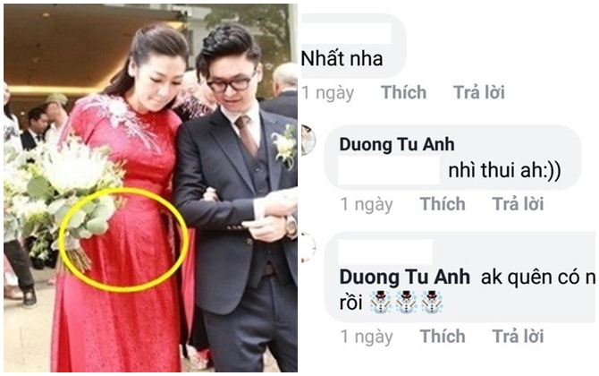 Á hậu Tú Anh vô tình để lại chứng cứ đã sinh con đầu lòng khi trò chuyện với bạn?