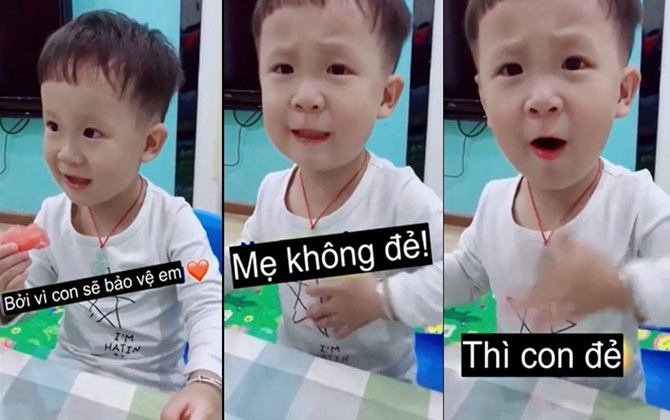 Cười té ghế với clip cậu bé tuyên bố hùng hồn sau khi đòi mẹ "ĐẺ EM GÁI" không được