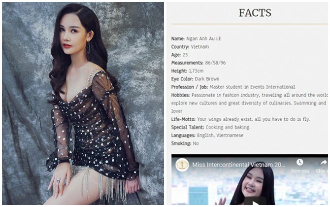 Lê Âu Ngân Anh xuất hiện chễm chệ trên trang chủ Miss Intercontinental giữa ồn ào với Cục NTBD