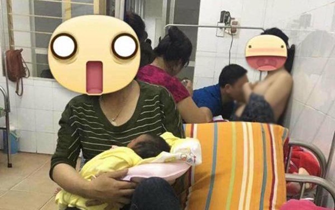 Khoảnh khắc “đỏ mặt” của chồng trẻ trong phòng phụ sản khiến dân mạng tranh cãi kịch liệt