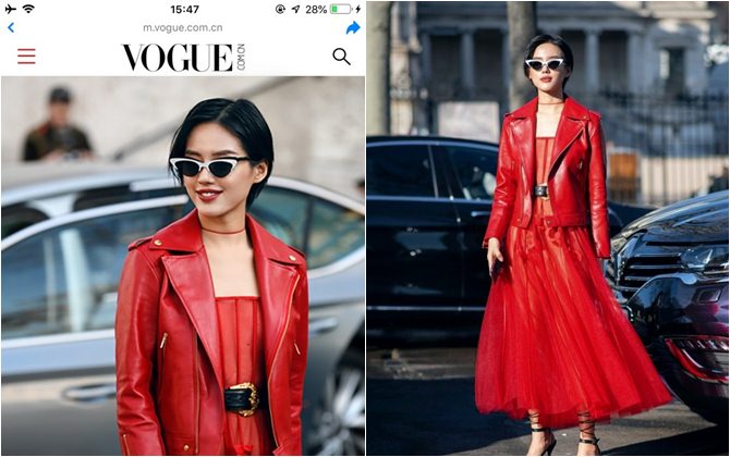 Khánh Linh lọt top "best street style" trên Vogue nhờ set đồ này