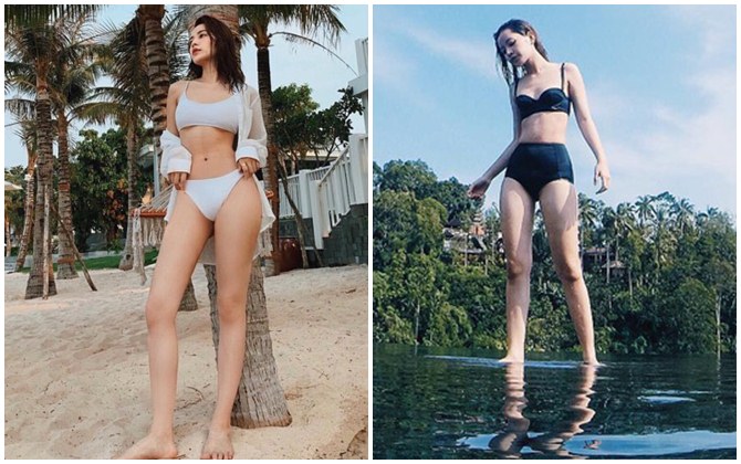 Diện bikini, fan tá hỏa vì body của Chi Pu phổng phao khác hẳn 2 năm trước