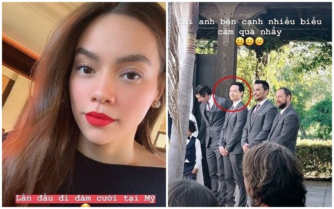 Hồ Ngọc Hà khoe ảnh đi ăn cưới ở Mỹ, bạn trai Kim Lý làm phù rể