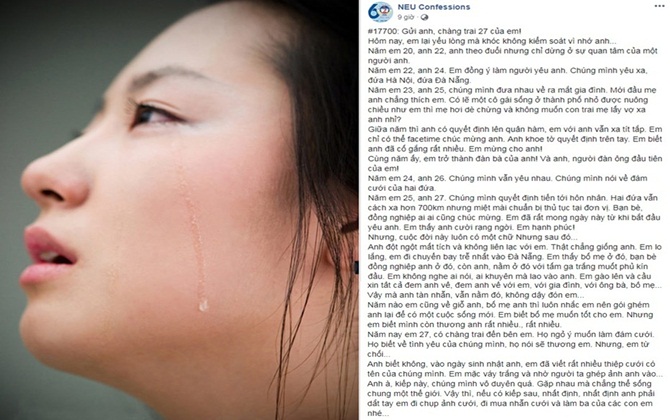 Nghẹn ngào với chia sẻ: "Anh à kiếp này chúng mình vô duyên quá. Gặp nhau mà chẳng thể sống cùng"