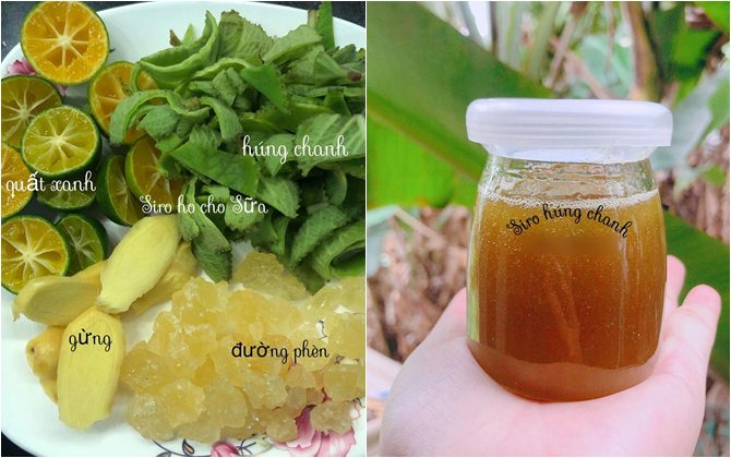 Cách làm siro húng chanh đường phèn trị ho, cúm giao mùa cực nhạy cho bé