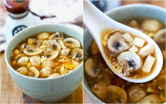 Súp nấm chua cay nhẹ bụng, ai cũng phát thèm
