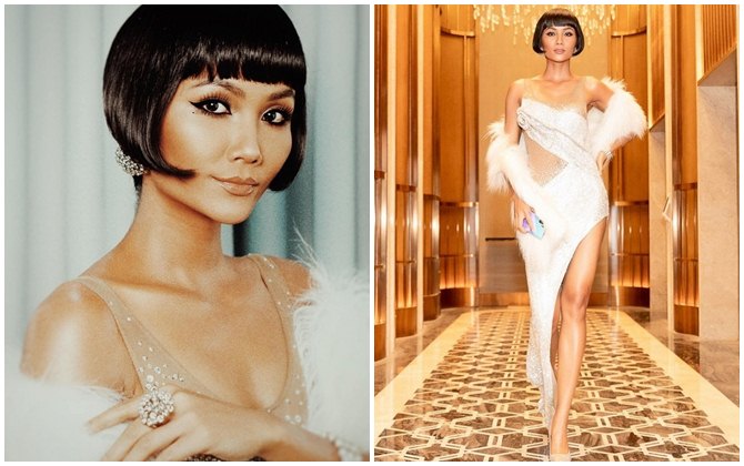H'Hen Niê lột xác với kiểu tóc mới, được khen xinh không kém bản gốc Mary Louise Brooks