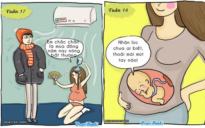 Nhật ký mang thai đầy khôi hài, mẹ nào xem xong cũng gật đầu "Quá chuẩn!"