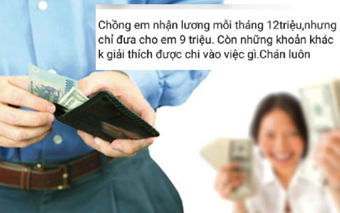 Lên mạng xã hội than thở chồng nhận lương mỗi tháng 12 triệu, nộp vợ 9 triệu, người vợ bị hội chị em mắng sấp mặt