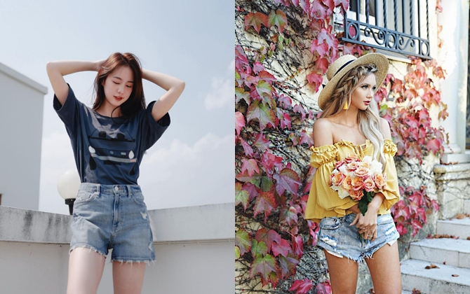 ''Giải nhiệt'' mùa hè với 4 cách mix quần short jean cứ mặc là bao đẹp!