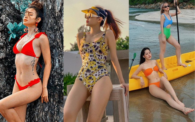 Học sao Việt trở thành nữ hoàng bãi biển với bikini sắc màu rực rỡ