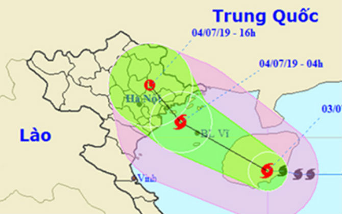 Bão số 2 sẽ đổ bộ vào Quảng Ninh đến Nam Định, mưa to khắp nơi