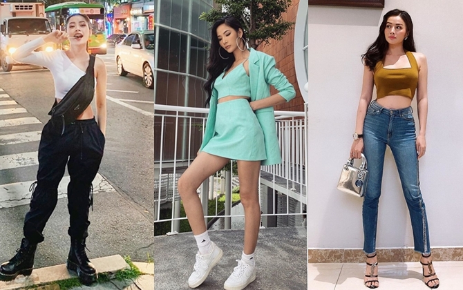 Chi Pu, Hoàng Thùy cùng loạt mỹ nhân 'rủ nhau' diện crop-top khoe eo thon dáng ngọc