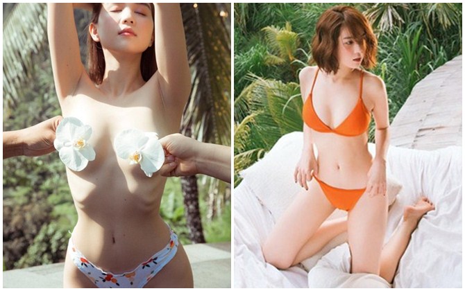 Hết đăng ảnh nude, Ngọc Trinh lại gây nhức nhối không kém khi khoe trọn vòng 1 chỉ che điểm nhạy cảm bằng hai bông hoa