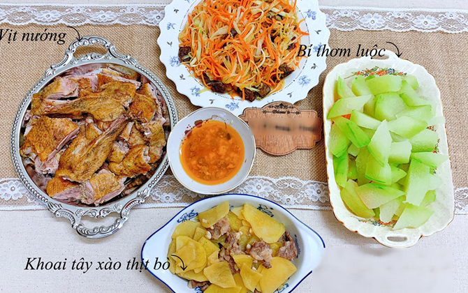 Thực đơn cơm ngon cho cả tuần khiến ông xã chẳng muốn ra ngoài