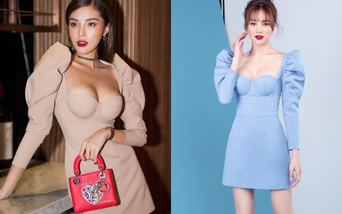 Đụng hàng đầm khoe vòng 1 'siêu to khổng lồ' của Kỳ Duyên, Ninh Dương Lan Ngọc trông khác '1 trời 1 vực'