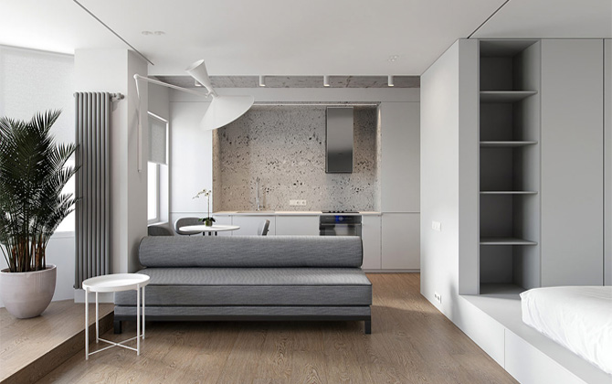 Căn hộ 30m2 mà 4 người ở thoải mái vì có đến 2 phòng ngủ