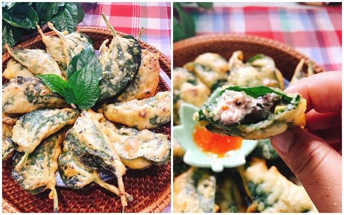 Đổi món với lá lốt cuộn thịt chiên giòn bùi thơm