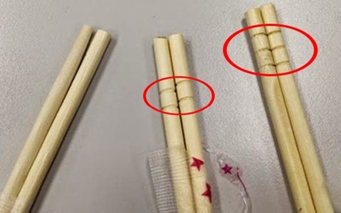 Bạn đã bao giờ thắc mắc vì sao đũa ăn 1 lần luôn khắc vòng tròn ở trên?