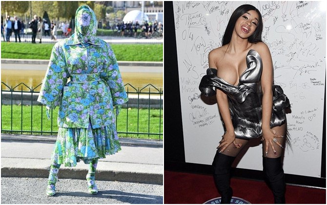 Trước khi gây tranh cãi tại Paris Fashion Week, Cardi B từng nhiều lần ăn mặc táo bạo, phản cảm