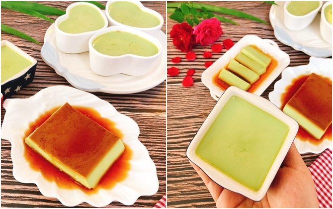 Bánh flan lá dứa mềm mịn, thơm phức thế này bé nào cũng đòi ăn