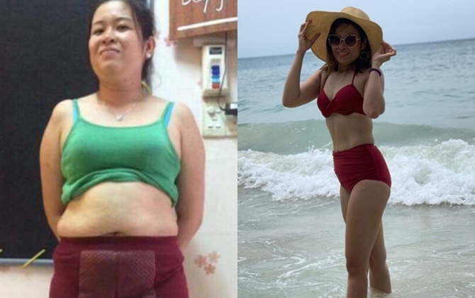 Nàng single mom giảm 21kg ngoạn mục chỉ 5 tháng sau sinh, body thon thả quyến rũ khiến mọi người không nhận ra