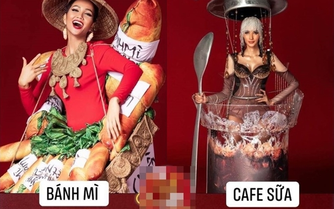 H'Hen Niê có 'Bánh mì' thì Hoàng Thùy cũng sẵn sàng 'Cafe phin sữa đá' cho đủ combo ăn sáng dự Miss Universe