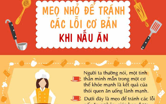 Những mẹo nhỏ tránh các lỗi cơ bản khi nấu ăn
