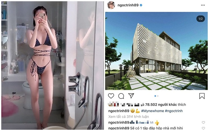 Hậu chia tay, Ngọc Trinh khoe biệt thự chưa kịp hạ nhiệt đã gây sốc với màn diện bikini bé xíu