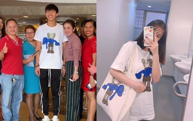 Chiếc áo phông mà Đoàn Văn Hậu diện lúc chia tay đồng đội về nước được giới trẻ săn đón đến cháy hàng