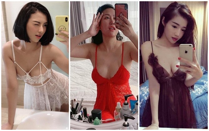 "Thả thính" bằng chiêu diện váy ngủ sexy, Phi Thanh Vân, Hồng Quế có sexy hơn Chi Pu?