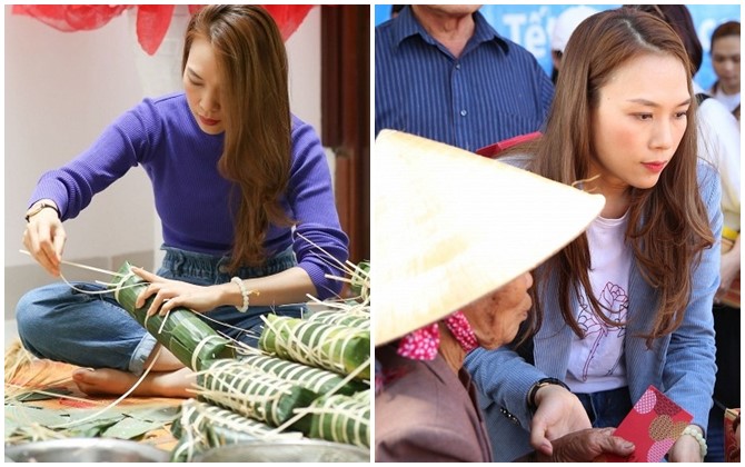 Sau chuyến từ thiện tại quê nhà, Mỹ Tâm quây quần nấu bánh và làm mứt bên gia đình