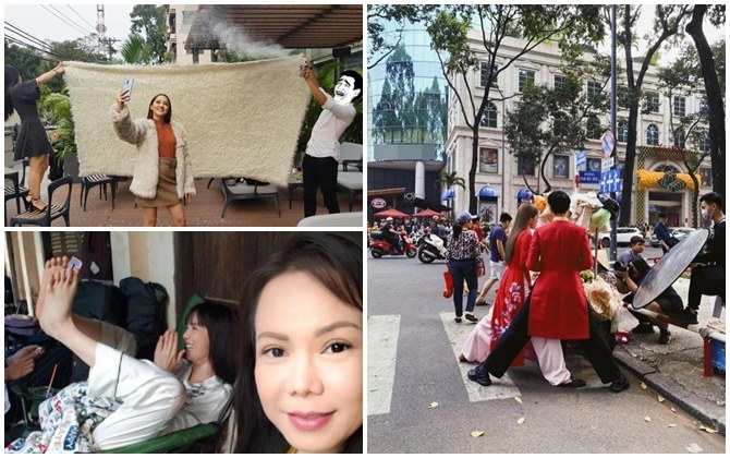 Hậu trường chụp ảnh hài hước "lầy lội" không tưởng của sao Việt