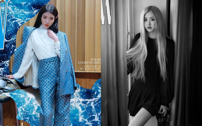 IU và Rosé (BLACKPINK) so kè phong cách ''một chín một mười'' trên tạp chí tháng 4