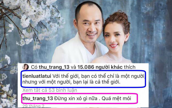 Tiến Luật vừa nịnh vợ, Thu Trang đã dập cực phũ: 'Đừng xin xỏ nữa'