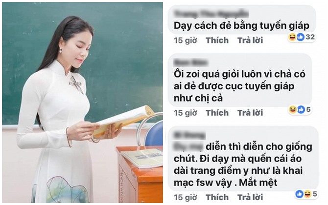 Ảnh Phạm Hương mặc áo dài làm giảng viên được khai quật lại nhưng bị mỉa mai thế này