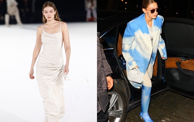 Thời trang bầu bí 'giấu bụng' cực khéo và sành điệu của siêu mẫu Gigi Hadid