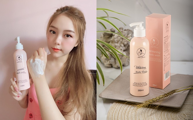 Hô biến làn da thâm sạm trở nên trắng sáng nhờ sữa tắm men bia Mini Garden Whitening Body Wash