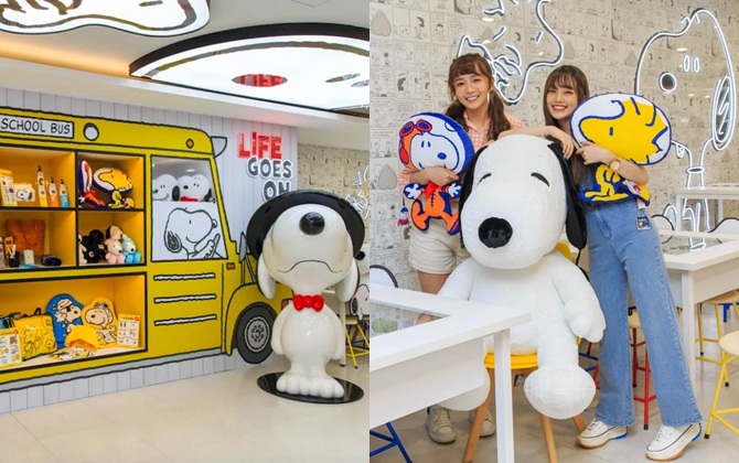 Tới 7-Eleven tại Đài Bắc lạc vào thế giới của chú chó hoạt hình nổi tiếng Snoopy