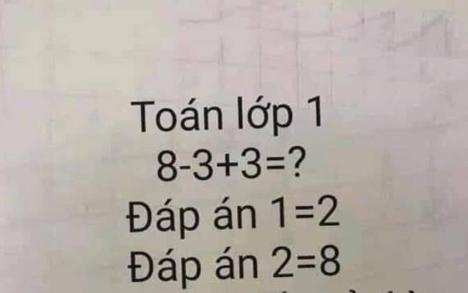 Phép toán lớp 1 tưởng "dễ như ăn kẹo" vậy mà cư dân mạng tranh cãi 2 đáp án khác nhau đến "nảy lửa"