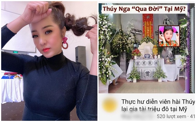 Thúy Nga phản ứng thế này khi bị tung tin đồn đã qua đời ở Mỹ, để lại gia tài 1 triệu đô