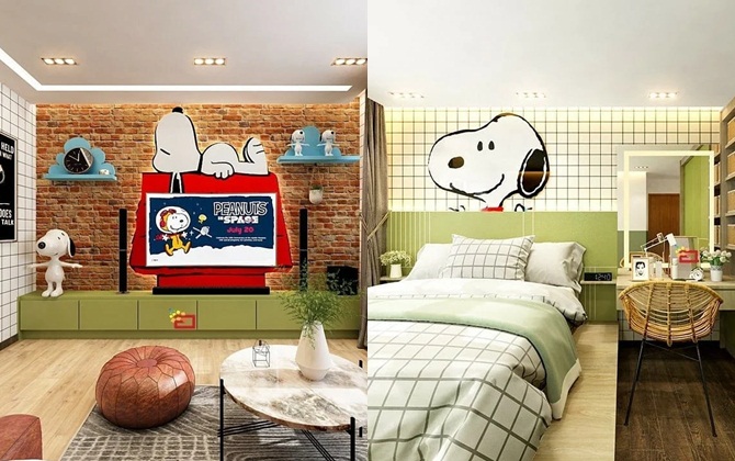 Căn hộ tràn ngập Snoopy này đảm bảo sẽ khiến hội fan cuồng chú chó trắng 'đứng ngồi không yên'