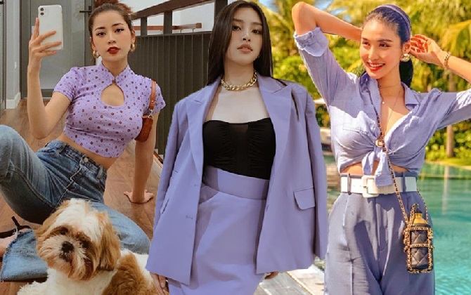 Tím lilac - tông màu đang khiến dàn mỹ nhân Vbiz phát cuồng