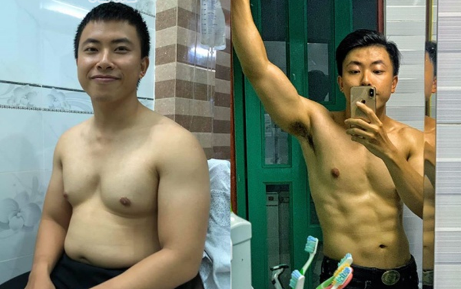 Hot boy gợi ý thực đơn ăn kiêng giúp giảm 9kg ngoạn mục, biến bụng phè mỡ thành 6 múi siêu cuốn hút